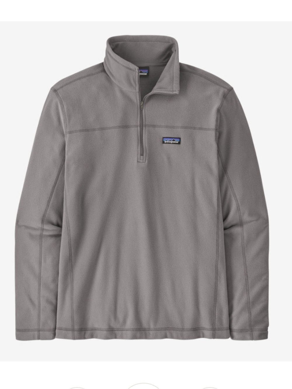 NWT Patagonia Men’s Gray Quarter-Zip Fleece Pullover